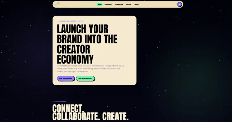 Mission Control creator marketplace — screenshot 1