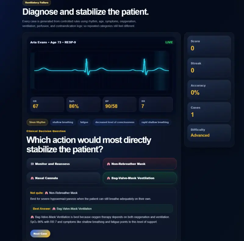 RhythmLab medical training simulator — screenshot 2